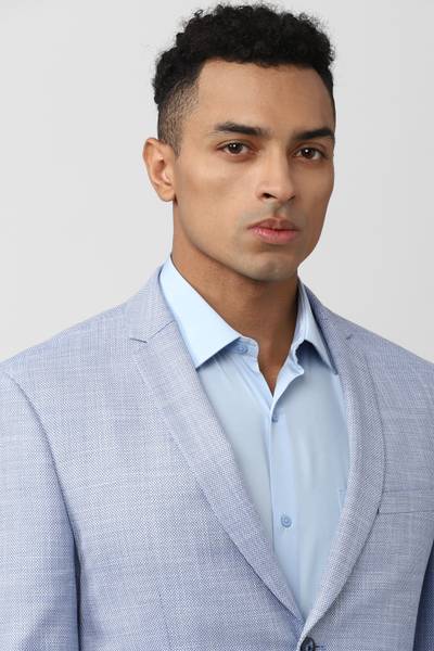 V DOT BY VAN HEUSEN Self Design Single Breasted Formal Men Blazer