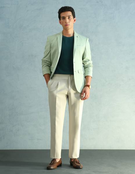 ARROW Solid Single Breasted Formal Men Blazer