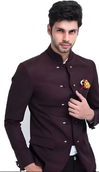 HUMJOLI MENS WEAR Solid Bandhgala Casual, Formal, Party, Festive & Wedding Men Blazer