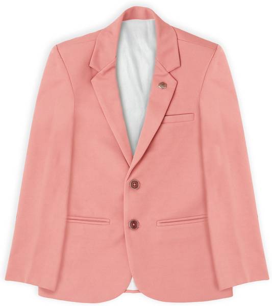CAVIO Solid Single Breasted Party Boys Blazer
