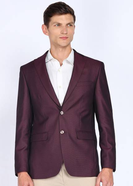 PETER ENGLAND Solid Single Breasted Formal Men Blazer