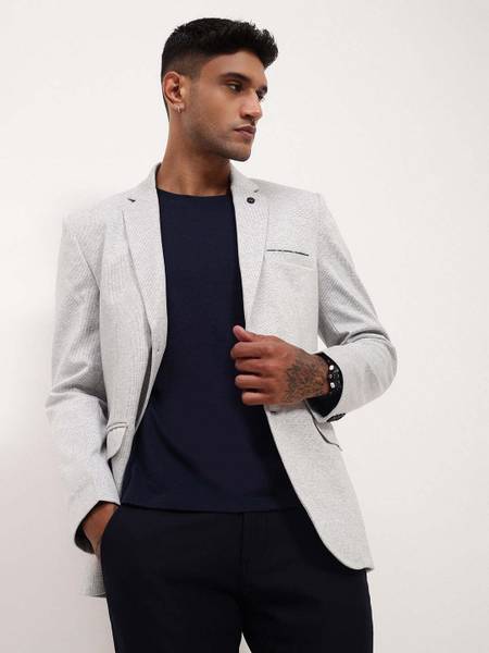 SHOWOFFFF Solid Single Breasted Casual Men Blazer