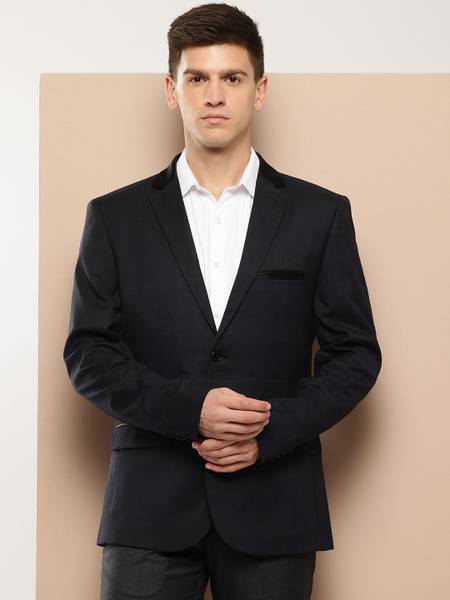 INVICTUS Solid Single Breasted Formal Men Blazer