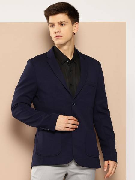 INVICTUS Solid Double Breasted Party Men Blazer