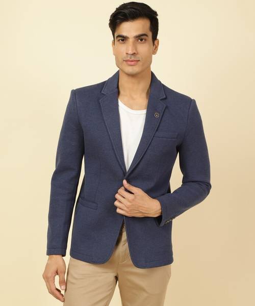 Fort Collins Solid Single Breasted Casual Men Blazer