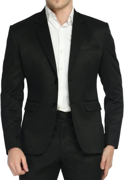 TRULYFEB Solid Single Breasted Casual Festive Festive Wedding