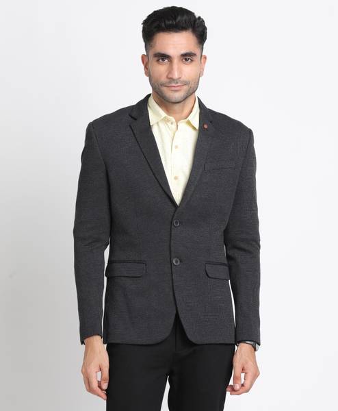 TURTLE Solid Single Breasted Casual Men Blazer