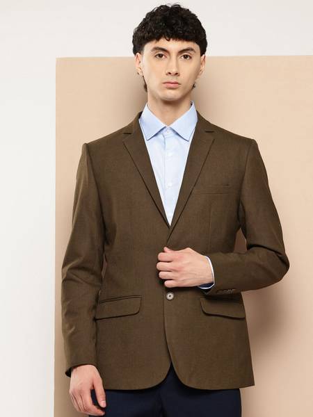 INVICTUS Solid Single Breasted Formal Men Blazer