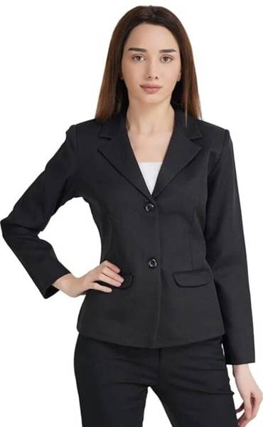 hovac Solid Single Breasted Casual Women Blazer