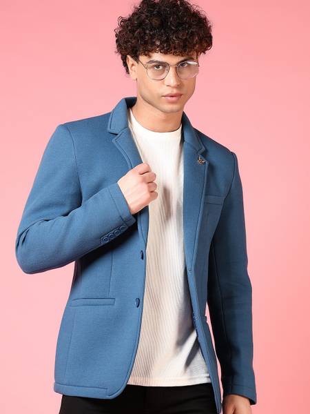 V-MART Solid Single Breasted Casual Men Blazer