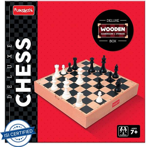 FUNSKOOL Board Game Deluxe Chess - Be A Grand Master! Educational Board Games Board Game