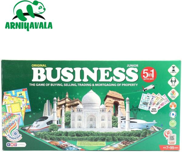 ARNIYAVALA Original Business 5 In 1 Game Junior Money & Assets Board Game
