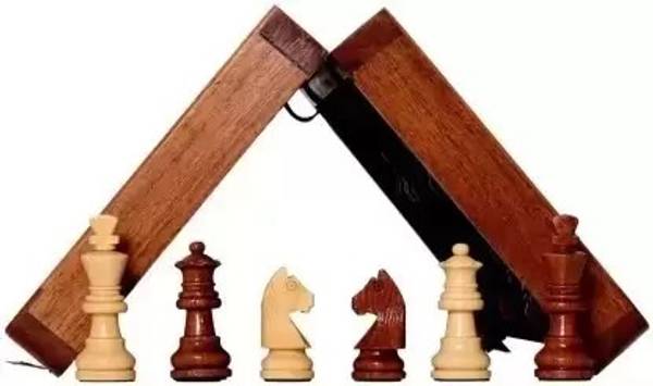 Ganesh Chess Magnetic Chess Board Wooden with Chess Pieces,(5x5 inch)Made in Sheesham Board Game Accessories Board Game