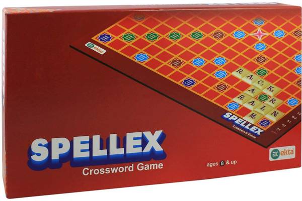 Veer Enterprises Ekta Spellex Crossword Board Game for 8+ Years Kids | Improve English Vocabulary Word Games Board Game