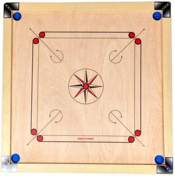 Sainik sports 32 Inch Carrom Board with Heavy Ply 2 cm Carrom Board