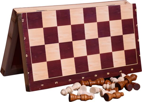 HHS SPORTS Wooden Chess Board For Kids and Adults Premium Quality Folding Handmade-D 35.56 cm Chess Board