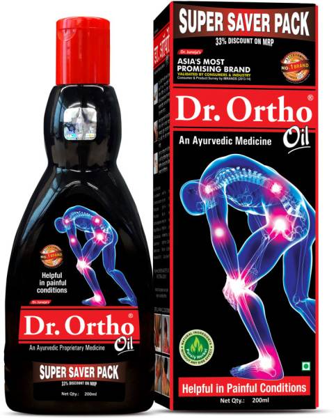 Dr. Ortho Ayurvedic Pain Relief Oil for Joints Pain, Knee & Back Pain - Super Saver Pack Liquid