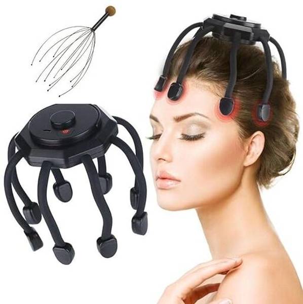 Mantra Impex Head Massager Scalp Automatic Rechargeable Handfree Pain Relief Machine Inhaler