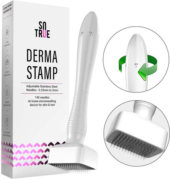 Sotrue Derma Stamp for Hair Growth | Adjustable Needles 0.25mm to 3mm | for Skin Repair
