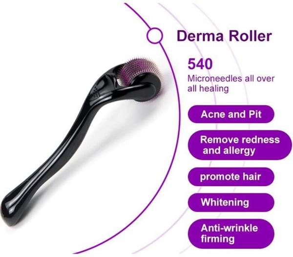 JM SELLER Premium Derma Roller 0.5mm 540 Micro Needles For Hair Growth, Acne Scars Removal