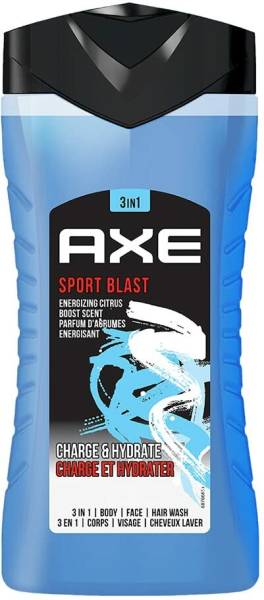 AXE Sports Blast 3 In 1 Body, Face & Hair Wash for Men, Long-Lasting Refreshing
