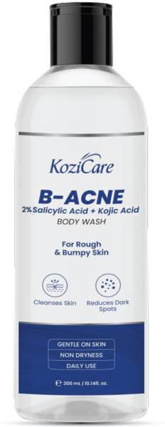 Kozicare B-Acne Body Wash with 2% Salicylic Acid and Kojic Acid For All Skin Types