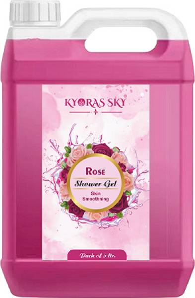 KYORAS SKY ROSE Body Wash with Glycerine For Soft Skin,Refill Pack - 5 Liter