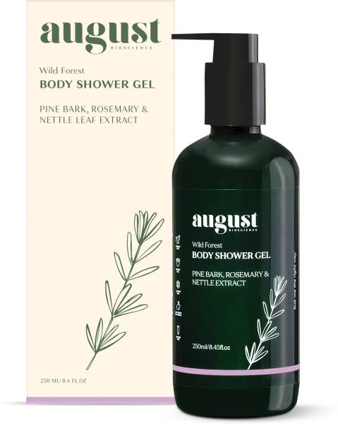 August Bioscience Body Shower Gel With Rosemary,Pine Bark Nettle and Nettle Leaf Extracts.