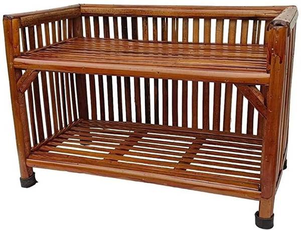 Cane Book Rack EVRA Cane bamboo Bookshelf Multipurpose Home Decor Storage R… | Price ...