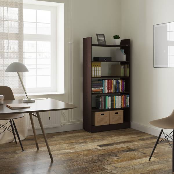 Anikaa Enterprises Annie Engineered Wood Bookshelf/ Book Cabinet/ Book Rack, 6 Shelves (Wenge) Engineered Wood Open Book Shelf