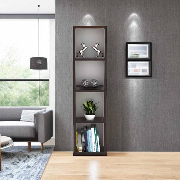 Allie Wood Practical Board Engineered Wood Open Book Shelf