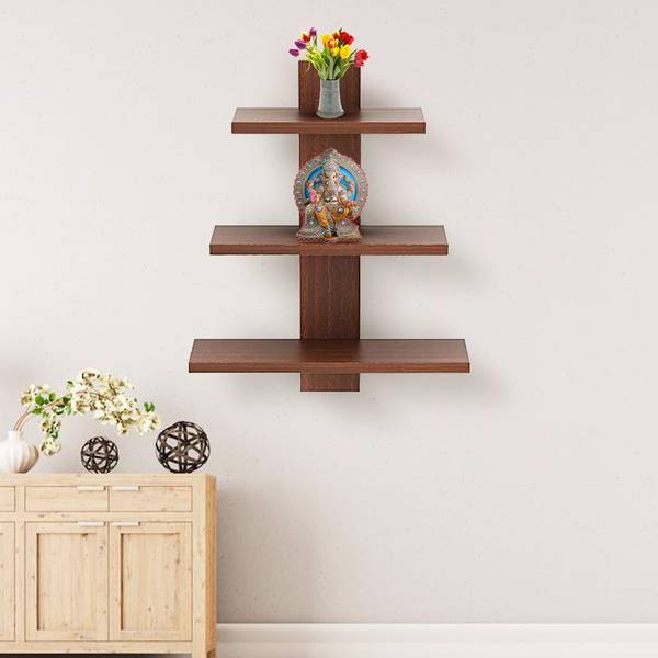 Usha Shriram Tree Shape Wall Mounted Shelf | DIY | Temple For Home | Sturdy & Long Lasting Engineered Wood Open Book Shelf
