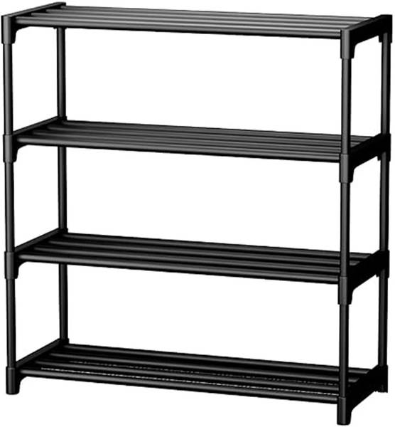 YouCopia PVC 4 Shelf Book Organizer/Shoe/Chappal/Book/Clothes Rack Plastic Open Book Shelf
