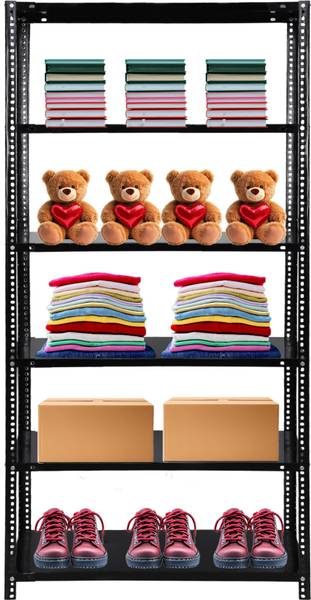 Progressive 6 Tier Storage Book, Shoes, Books Shelve Rack Metal Open Book Shelf