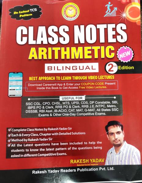 RAKESH YADAV CLASS NOTES ARITHMETIC BILINGUAL 2 EDITION