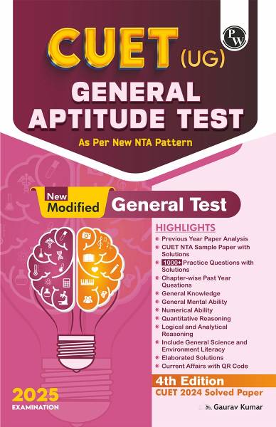 PW CUET (UG) General Aptitude Test 2025-26 Question Bank with Past Year Questions