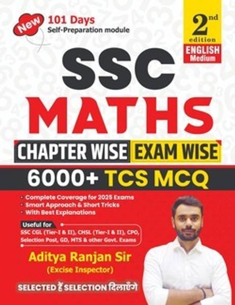 SSC MATHS 6000+ TCS MCQs Chapter-wise & Exam-wise Aditya Ranjan Sir (English Medium) 2nd Edition | Detailed explanations & Short tricks - BEST BOOK FO...