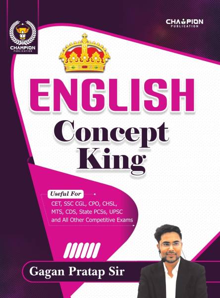 English Concept King | Bilingual Book | All Rules and Concepts of Competitive English | Grammar Book | Useful for CET, SSC CGL, CPO, CHSL, MTS, CDS, U...