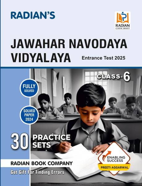Jawahar Navodaya Vidyalaya (JNV) Practice Set with Latest Solved Paper Entrance Exam 2025 Book for Class 6 (English Medium)