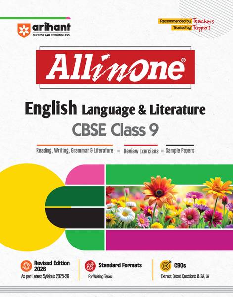 Arihant All in One English Language & Literature Class 9 for CBSE Exams 2025-26 | Revised Edition as per latest syllabus | CBQs, Focused Theory, Readi...