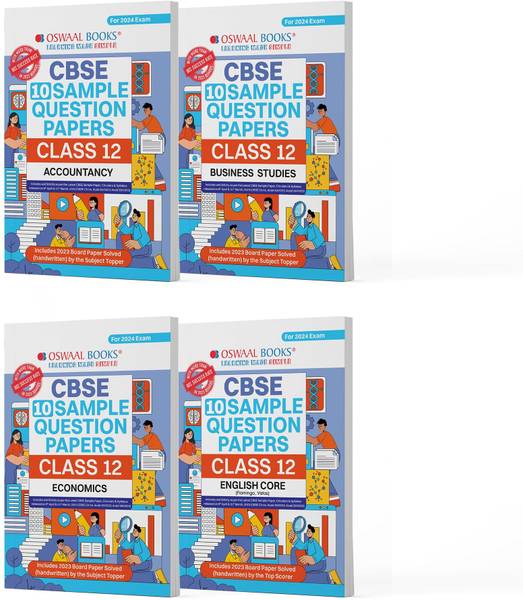 Oswaal CBSE Sample Question Papers Class 12 Accountancy, Business Studies, Economics & English Core (Set of 4 Books) (For Board Exams 2024) | 2023-24