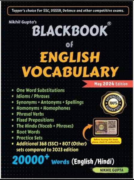 Blackbook of English Vocabulary (May 2024 Edition) By Nikhil Gupta