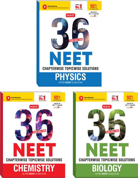 MTG 36 Years NEET Previous Year Solved Question Papers with NEET PYQ Chapterwise Topicwise Solutions - Physics, Chemistry & Biology For NEET Exam 2024 | Get Free access of Smart Book (Set of 3 Books)