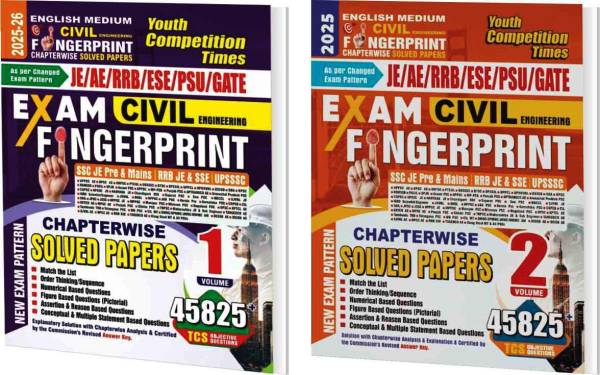 Civil Engineering Fingerprint Vol - 1 and 2 (English Medium) Chapterwise Solved Papers 2024-25 (2 Book Combo Set)