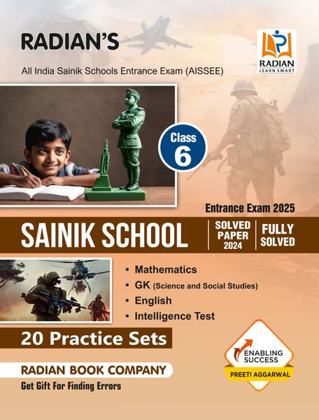 Sainik School Practice Set Book Class 6 with Solved Paper for (AISSEE) All India Sainik Schools Entrance Exam 2025 (English Medium)