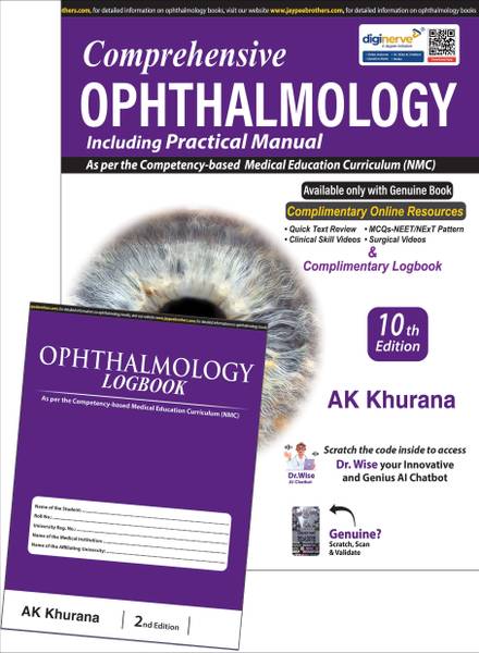 Comprehensive Ophthalmology Including Practical Manual with Ophthalmology Logbook 10th edition
