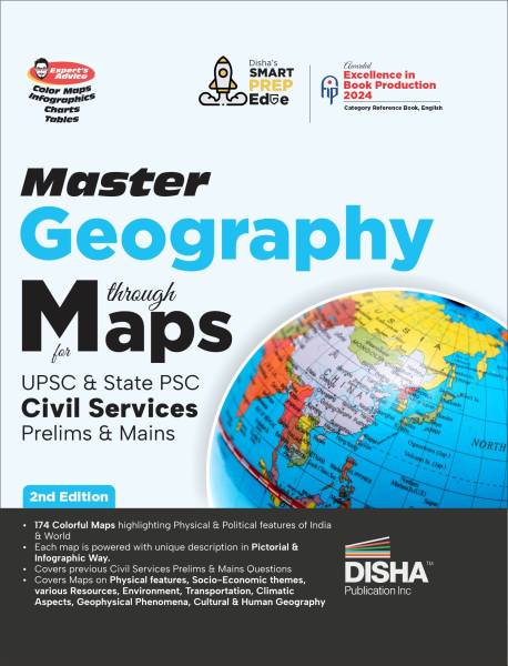 Master Geography through Maps for UPSC & State PSC Civil Services Prelim & Main Exams Hindi Exam|Previous Year Questions PYQs|105 Maps powered with 4 ...