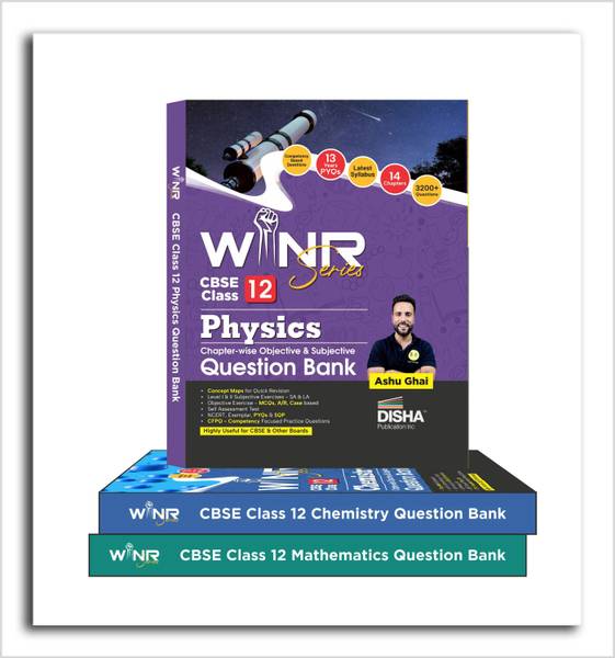 Combo (set of 3 Books) WINR Series CBSE Class 12 Physics, Chemistry & Mathematics Chapter-wise Objective & Subjective Question Bank | New Syllabus | F...