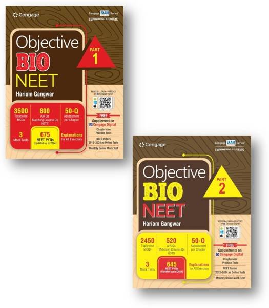 Objective Bio NEET: Part 1 and Part 2 (2-Books Set)