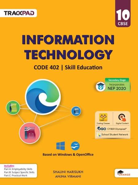 Trackpad Information Technology Class 10: CODE 402 | Skill Education, Based on Windows & OpenOffice